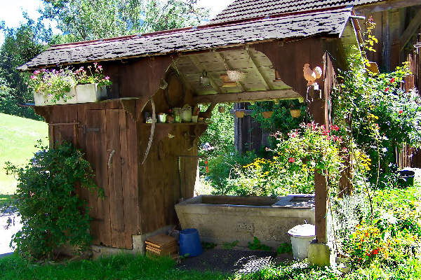 Samoëns-Beauté champêtre-Un abreuvoir couvert